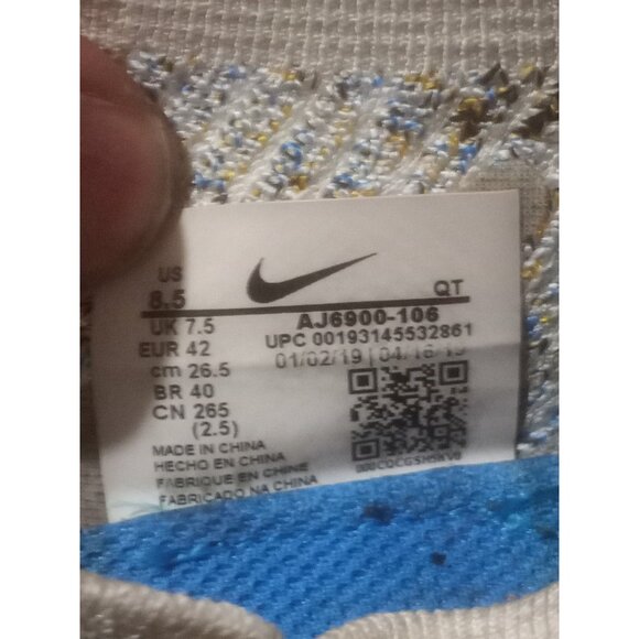 Nike Air VaporMax Flyknit 3 “Photo Blue Gold Club” Shoes Mens 8.5 (AJ6900-106) main image 13